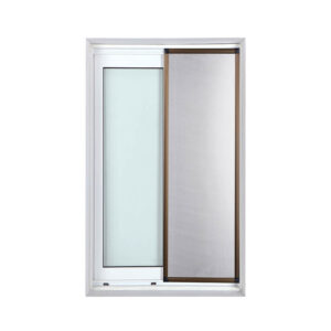 Mosquitera enrollable vertical aluminio blanco de ventana tela fibra 100x100cm